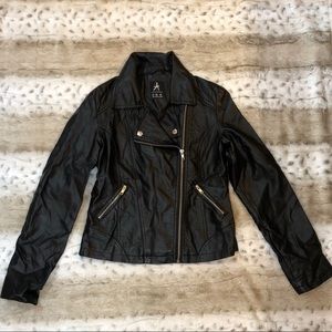 Atmosphere Women Black Faux Leather Jacket 2